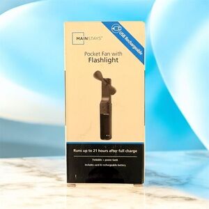 Mainstays Black Portable Fan with Light